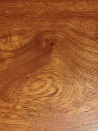 Red brown hand-scraped flooring sample